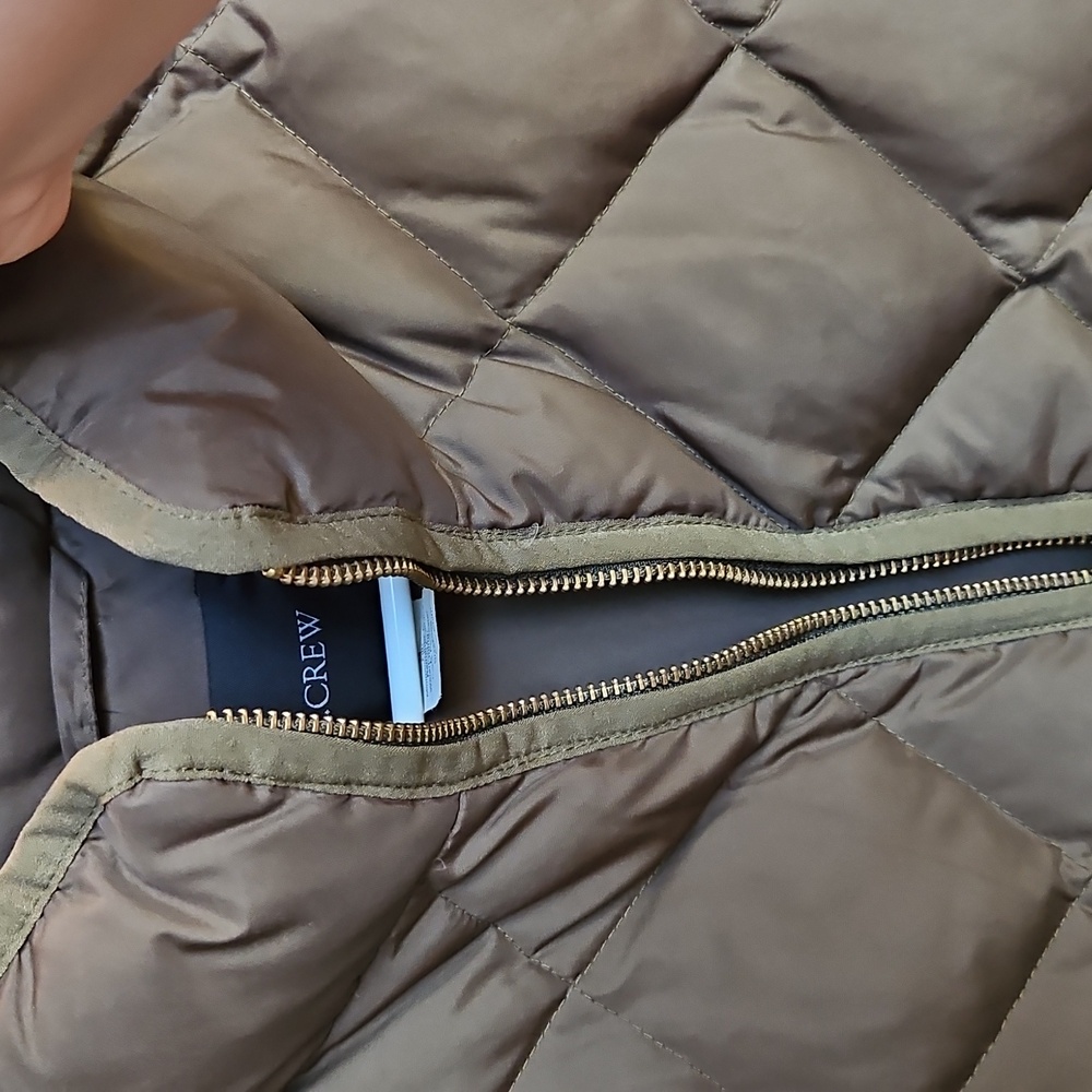 J Crew Down Navy Green Vest - Picture 4 of 4